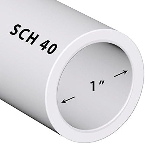 Premium Landscape Pool Spa PVC Pipe Sch 40 1 Inch (1.0) White / PVC / 5 FT