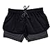 Produktbild Damen Leggings Ronamick Damen Mit Futter Fitness Hotpants Yogahosen Shorts (S, Grau)