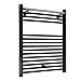 Produktbild SH Badheizkörper Badheizkörper Handtuchwärmer gerade schwarz mit Handtuchstange 0764 x 600 mm
