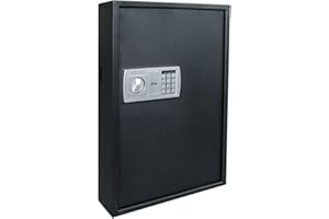 btv | Caja Fuerte para Llaves con Código de Uso Digital | Caja de Seguridad para Llaves con Apertura Lateral para depósito de Llaves con Puerta Cerrada | Dos bulones de Ø20 mm | 144 Llaves