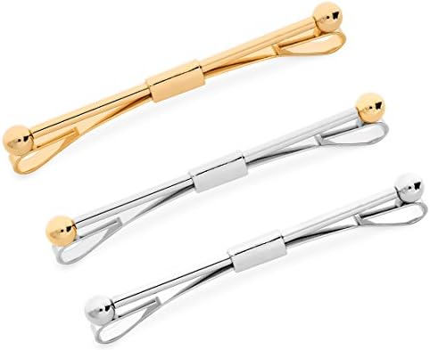 3 Pc Collar Bar Set, Assorted Silver and Gold-Tone
