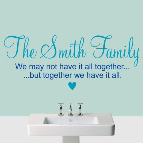 The Named Family 2 - Wall Decal Art Sticker lounge living room bedroom (Medium)