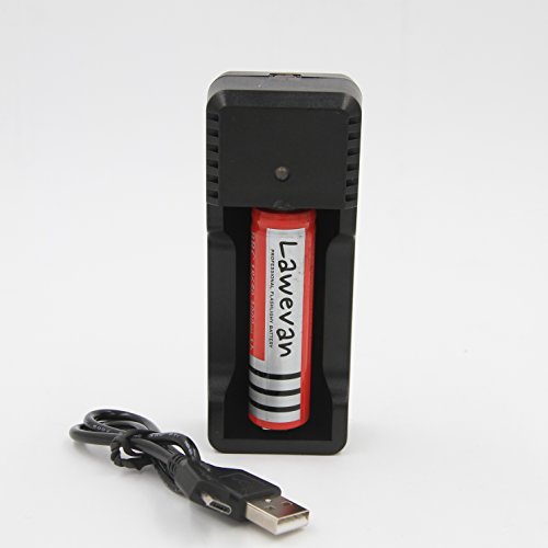 Lawevan® LED CREE XM-L T6 1600 Lumen Taschenlampe 5 Modi Einstellbare Zoomable Taschenlampen+18650 Akku+USB Ladegerät - 3