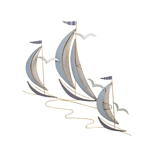 Preisvergleich Produktbild Vidal Regalos Wanddeko SEGELSCHIFFE, Metall, 80 cm
