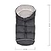 TecTake Universal fit thermo winter footmuff pram child baby car seat sleeping bag cosy toes black