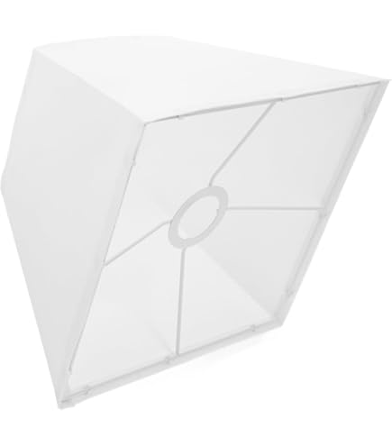 Dual Purpose Cotton Linen Table Square Pyramid Ceiling Pendant & Lamp - View #2