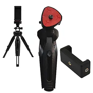 Rhymestore Live Self Timer Tripod with 360 Degree Rotation Mobile Attachment Lightweight Portable for Vlogs, Video Shooting, Photography, YouTube etc (Set of 1)