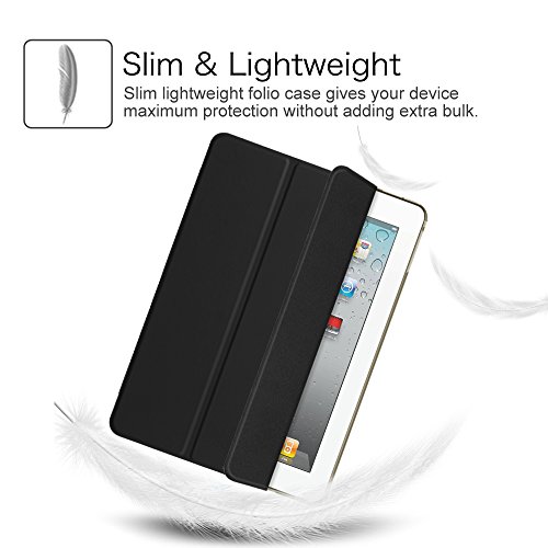 Fintie iPad 2 / 3 / 4 Hülle Case – Ultra Slim Superleicht Schutzhülle mit Lichtdurchlässig Rückseite Abdeckung Smart Cover Tasche mit Auto Schlaf / Wach und Standfunktion für Apple iPad 2 / iPad 3 / iPad 4 Retina Tablet, Schwarz - 3