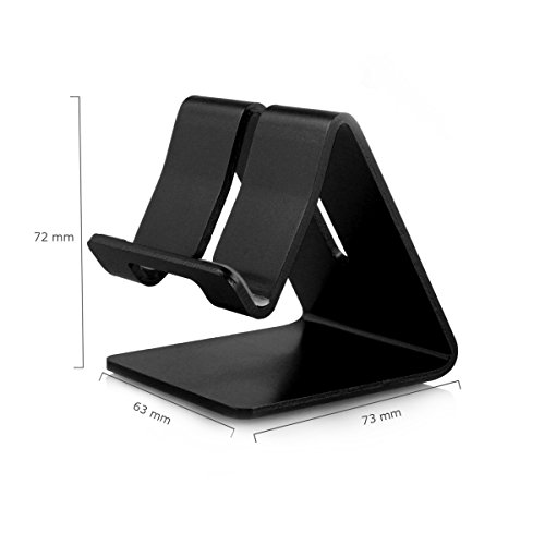 Alienwork Tablet Ständer für 4-12 Zoll Smartphone/Tablet Ständer Stand Halter Halterung Aluminium schwarz AD401F-02 - 4