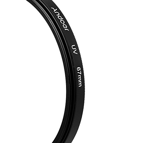 Andoer Lentille Filtre UV 67 mm UV filtre protecteur UV Ultra-Violet pour Appareil Photo Canon Nikon DSLR