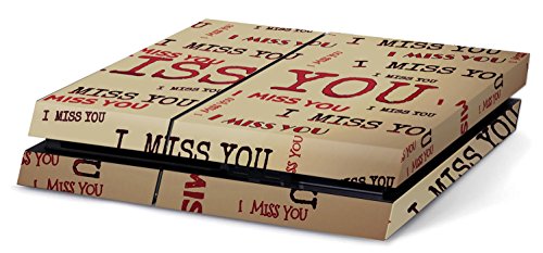 Preisvergleich Produktbild I MISS YOU Hochwertiger Sony PS4 Playstation-Aufkleber / Sticker aus Vinyl