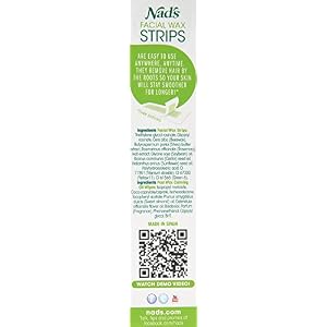 Nad's Hypoallergenic Facial Wax Strips, 24 strips (Pack of 2) - Image 4