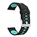 Produktbild primrosely Bunte Ersatzarmbänder, 20mm Dreireihiges Zweifarbiges Silikon-Ersatzarmband Für Samsung Galaxy Uhr Active Smart Watch