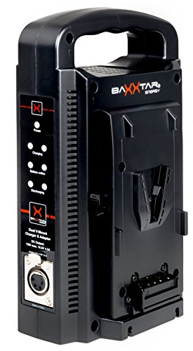 Baxxtar V-Mount Cargador de 2 canales con cable XLR de 4 pines (3m)