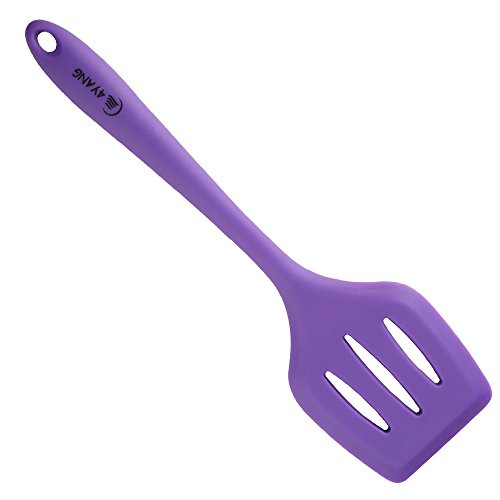 4YANG 8er Set Silikon Küchenhelfer -Perfekt zum Kochen und Backen, Küchenzubehör-Hitzebeständige Pfannenwender Turner, Schaumlöffel , Schöpfkelle , Löffel, Löffel Spatel, Spoonula, Küchenspatel, Basting Pinsel (Bunt) - 8