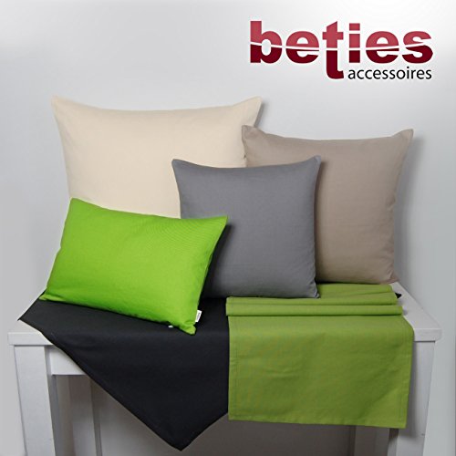 beties Farbenspiel Tischläufer ca. 40×150 cm in interessanter Größen- und Farbauswahl 100% Baumwolle für eine fröhlich Stimmung Uni Farbe (apfelgrün) - 4