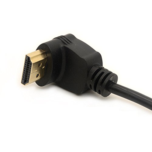 90 Grad HDMI Kabel Rechtwinkliges HDMI Verlängerungskabel Stecker auf Buchse Adapter mit Ethernet Unterstützt Auflösungen 4K UHD 3D für HDTV TFT LCD Monitore 20 cm (90 Deg) - 3