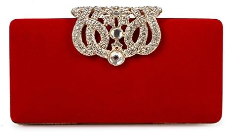BAIGIOWomen Evening Clutch Party Prom Purse With Rhinestones for Lady, Red