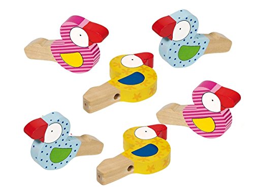6x Vogelflöte als Mitgebsel zum Kindergeburtstag, Gastgeschenk, Mottoparty