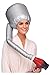 Portable Soft Hairdressing Bonnet Hood Hat Hair Drying Cap Blow Dryer Attachment for Salon Barber Home Travel Silver