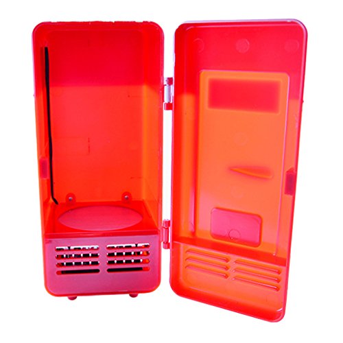Preisvergleich Produktbild Homyl Mini Kühlschrank Getränkekühlschrank mit USB Kabel,Zwei Farbwahl - rot