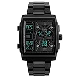EASTPOLE Herren Sportuhr Digital Quarz Datum Countdown DREI Zeitzone Armbanduhr WMB060