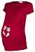 Happy Mama. Women's Maternity T-shirt Tee Shirt Baby Feet Hands. 013p (Crimson, UK 8/10, S)