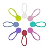 Multifuncional: el enrollador de cable magnético se puede usar para manejar cables, colgar llaves, envolver cosas en la cocina o sujetar algunos sacos. Es ideal para mantener todos los cables bien organizados. No solo se utiliza como un cable ordenado, soporte para auriculares, sino también como marcador.