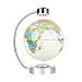 Produktbild Magnetische Schweben Floaten Weltkarte Globus, 8 " Rotierende Erde Globus Kugel mit Led Display Stütze - Geografie Bildungs Kinderspielzeug Geschenk für Kind (Weiß)