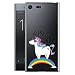 Produktbild Hülle für Sony Xperia X1 (2017) ,JIENI Transparent Romantik Regenbogen Schönes Tier TPU Weich Silikon Handyhülle Schutzhülle Stoßkasten Case Bumper Slimcase Etui Tasche für Sony Xperia X1 (2017) ( Ne convient pas Sony Xperia XA1 XZ1 )