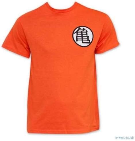 SON GOKU Dragon Ball Men's Cycling Jersey Shirt &amp;AMP Hoodie Dragon Ball Z Orange King Kai Goku Symbol Costume T-Shirt (Small)