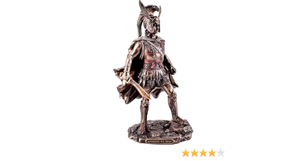 Veronese Alexandre Le Grand Avec Epee Et Casque Statue En Bronze Coule A Froid Sculpture 30cm 11 81 Pouces Amazon Fr Cuisine Maison