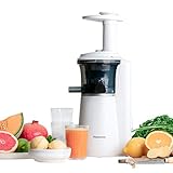 Panasonic MJ-L501WXE Slow Juicer/Extracteur de jus, 150 W, 63 décibels, acier inoxydable, blanc mat
