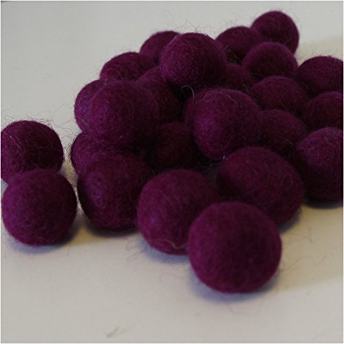Maharanis Filzbälle Filzkugeln handgefertigt Fairtrade 10 Stck. viele Farben ca. 2 cm reine Wolle - 8