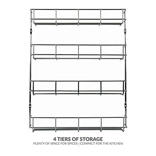 Andrew James – Gewürzregal – 4 Etagen – Zur Befestigung an Wand oder Küchenschrank – 2 Jahre Garantie - 3