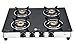 Black Pearl Plasma Four Burner Toughened Glass Manual Ignition Gas Stove RS.4199.00