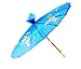 Produktbild Chinesisch / Japanisch Blumenmuster Sonnenschirm Geisha Regenschirm - 80cm Durchmesser (blau)