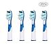 Produktbild jmkj Ersatz Bürstenköpfe Kompatibel mit Elektrische Zahnbürste Braun Oral-B Sonic sr12 a.18 a (SR12–4/SR18–4), komplett passend für folgende Oral-B Modelle: Sonic Complete, Vitality Sonic und Sonic Complete Zentrum 16 zählt (4er Pack).