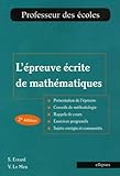 L'épreuve écrite de mathématiques