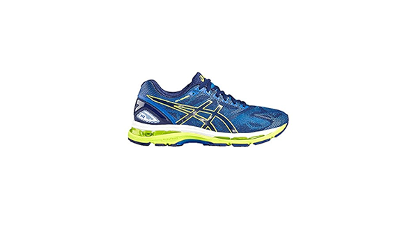 asics bleu jaune fluo
