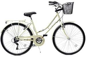 Aurai Trekker Ladies Heritage Bike 26" Wheel 6 Speed Cream