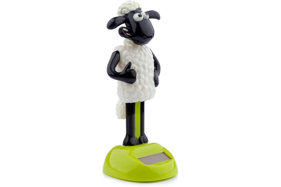 Puckator Shaun the Sheep Solar Pal - Home Office Table Desk Dashboard Car Decor Decoration - Gift Ideas - Gifts For Teenage Old Boy Girl Dad Mums - Powered KIds Toys Toy Figure Figures