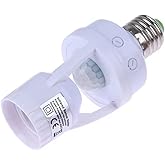 E27 Hareket Sens&ouml;rl&uuml; Lamba Tutucu 110-240Volt 60Watt, Ampul Soket Adapt&ouml;r&uuml; PIR,