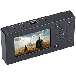 ASHATA Grabador Audio/Video con Pantalla TFT de 3" para Grabadora AV,Adaptador Recorder Reproductor para Cintas/Cámara de cinta/VHS/VCR/DVD/DVR/Hi8/Consolas de Juegos,CD/Casete/Teléfono móvil,etc.