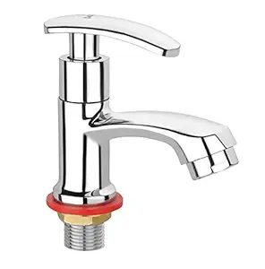 TNL Half Moon Pillar Cock Basin Tap (Chrome Finish)