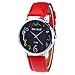 Produktbild COOKDATE wasserdichte Damenuhr mit zeitlosem, schickem Design - Klassische, Elegante Uhr für Frauen rot