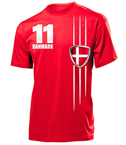 Danmark Fanshirt Streifen 3219 Herren T-Shirt (H-R) Gr. M