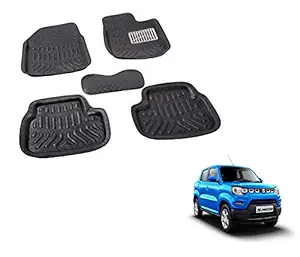Auto Hub 4D Car Mats Compatible for Maruti Suzuki S-Presso - Black