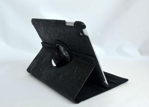 inShang Hülle für Apple iPad 2 iPad 3 iPad 4, Edles PU Leder Tasche Hülle Skins Etui Schutzhülle Ständer Smart Case Cover für Tablet iPad, Super Automatische Einschlaf-/Aufwach funktion, 360 Grad rotierende Schutzhülle mit Standfunktion + inShang Logo hochwertigen Stylus Eingabestift Stift - 3