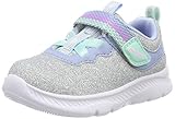  Skechers Comfy Flex 2.0, Zapatillas para Niñas, Plateado (Silver Sparkle Mesh/Lt.Blue Trim Sllb), 28 EU